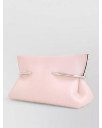 Givenchy - Structured Clutch Bag Metallic Accents Handle - Lyst
