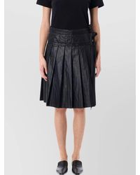 Low Classic Layered Wrap Skirt Pants in Black | Lyst