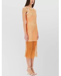Moschino - Sequined Mesh Knee-Length Dress - Lyst