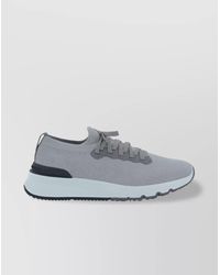 Brunello Cucinelli - Cotton Knit Low-Top Sneakers - Lyst