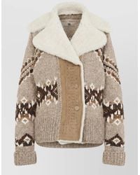 Ermanno Scervino - Chunky-Knit Fair Isle Cardigan Jacket - Lyst