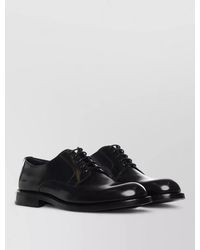 Dolce & Gabbana - Derby Shoes Round Toe Brushed Leather - Lyst