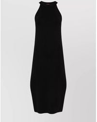 オールインワン・サロペット Max Mara Pleated Halter Neck Dress Max Mara Pleated Halter-neck Chiffon Knee-length Dress in