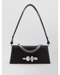 McQueen - Mini Calf Leather Jeweled Shoulder Bag - Lyst