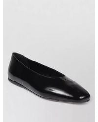 Prada - Glossy Finish Round Toe Ballerina Shoes - Lyst