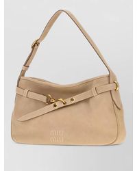 Miu Miu - Nappa Leather Shoulder Clutch Bag Adjustable Strap - Lyst