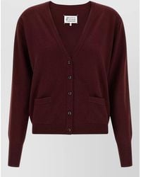 Maison Margiela - Virgin Wool V-Neck Buttoned Cardigan - Lyst