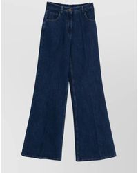 Forte Forte - Wide-Leg Denim Trousers Featuring Pockets - Lyst
