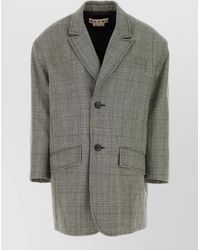 Marni - Virgin Wool Embroidered Oversized Blazer - Lyst