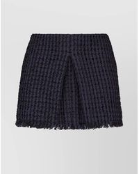 DSquared² - Tweed Frayed-Hem Thigh-Length Mini Skirt - Lyst
