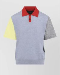 Jacquemus - Merino Wool Asymmetric Colour Block Polo Shirt - Lyst