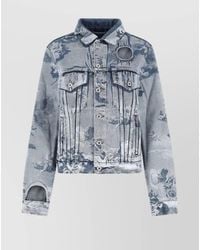 Off-White c/o Virgil Abloh - Denim Meteor Cutout Jacket - Lyst