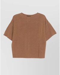 Fabiana Filippi - Short-Sleeve Wool And Cotton Knitted Top - Lyst
