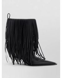 Balenciaga - Avenue Fringe Ankle Boots - Lyst