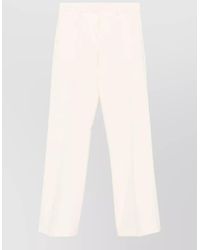Alberto Biani - Virgin Wool Flared Tailored Trousers - Lyst