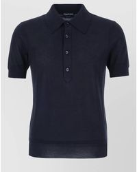 Tom Ford - Short Sleeve Polo Shirt Ribbed Cuffs - Lyst