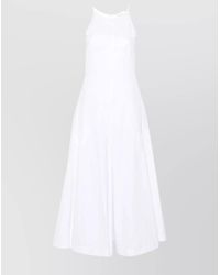 Sportmax - Cotton Sleeveless Flared Midi Dress - Lyst
