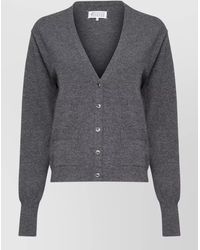 Maison Margiela - Virgin Wool V-Neck Buttoned Cardigan - Lyst