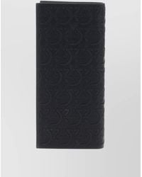 Ferragamo - Gancini Leather Wallet Embossed Pattern Design - Lyst