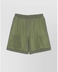 KENZO - Mesh Shorts With Rear Patch Pocket - Lyst