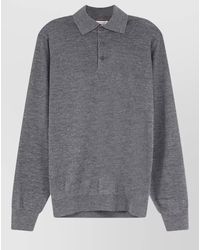 Brunello Cucinelli - Cashmere Silk Long-Sleeve Polo Shirt - Lyst