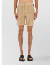 Fendi - Striped Pattern Belt Loops Shorts - Lyst