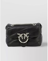 Pinko - Love Bag Baby Leather Quilted Crossbody Bag - Lyst