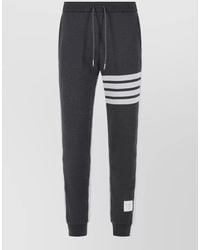 Thom Browne - Colorblock 4 Bar Cotton Pants Elastic Cuffs - Lyst