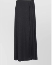 Giorgio Armani - Cashmere High-Rise Asymmetric Draped Midi Skirt - Lyst