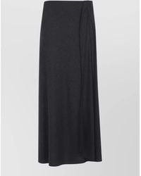 Giorgio Armani - Cashmere High-Rise Asymmetric Draped Midi Skirt - Lyst