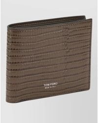 Tom Ford - Tejus T Line Bifold Crocodile Embossed Wallet - Lyst