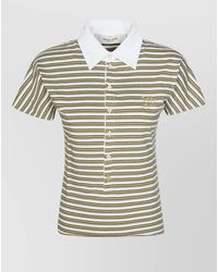 Golden Goose - Polo Shirt Short Sleeves Striped Collar Detail - Lyst