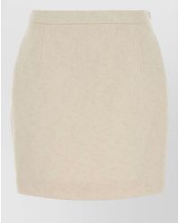 Alessandra Rich - Tweed Mini Skirt High Waist Pockets - Lyst