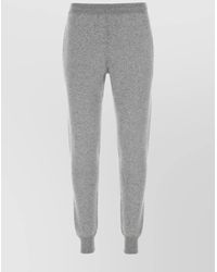 Prada - Cashmere Ribbed Cuff Track Pants - Lyst