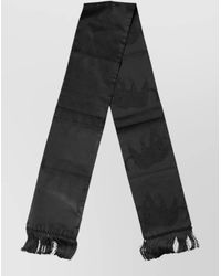 Dolce & Gabbana - Silk Satin Fringed Neck Scarf - Lyst