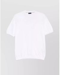 Paul & Shark - Ribbed Crew Neck Sweater With Short Sleeves - Lyst