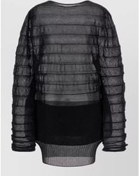 Issey Miyake - Moving Knit Asymmetric Long-Sleeve Top - Lyst