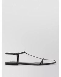 Jil Sander - Leather Pointed-Toe Flat Sandals - Lyst