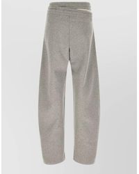 The Attico - Cotton Asymmetric Double Waist Wide Leg Joggers - Lyst