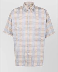 Uma Wang - Teorya Gorlitz Check Short Sleeve Shirt - Lyst