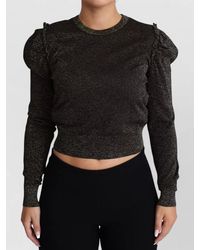 Dolce & Gabbana - Gold Cropped Pullover Sweater - Lyst