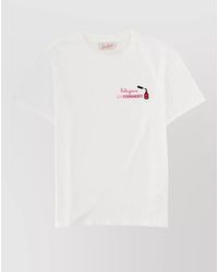 MC2 Saint Barth - Emilie Crew Neck Embroidered Regular Fit T-Shirt - Lyst