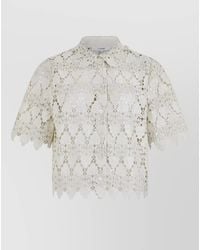FRAME - Shirt Lace Buttons Regular Fit Short Sleeves - Lyst