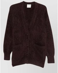 forte_forte - Cashmere V-Neck Long-Sleeve Ribbed Cardigan - Lyst
