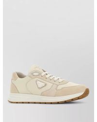 Prada - Re-Nylon And Suede Low-Top Sneakers - Lyst