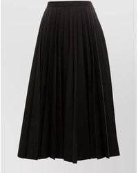 Junya Watanabe - Wool Pleated Midi Skirt - Lyst