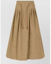 Max Mara - Pleated Long Skirt Adjustable Waistline - Lyst