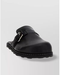 Moschino - Leather Buckle Sandals - Lyst