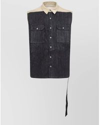 Rick Owens - Denim Sleeveless Shirt Jacket - Lyst