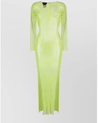Santa Brands - Rhinestone-Embellished Mesh Maxi Dress - Lyst